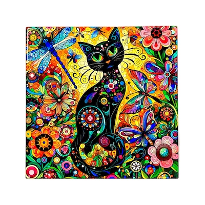 Black Cat Ceramic Trivet